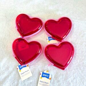 Target Valentine's Day Plastic Gift Pouch Bag Heart Red SET